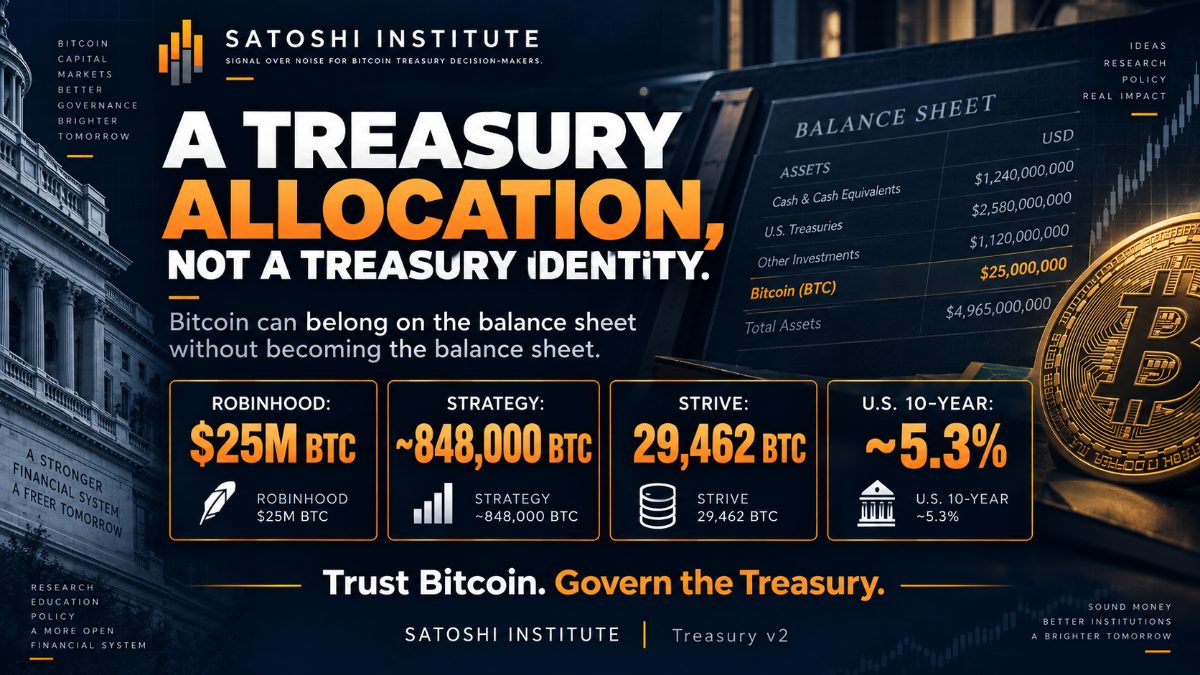 Robinhood Bought Bitcoin. That Does Not Make It a Bitcoin Treasury Company.